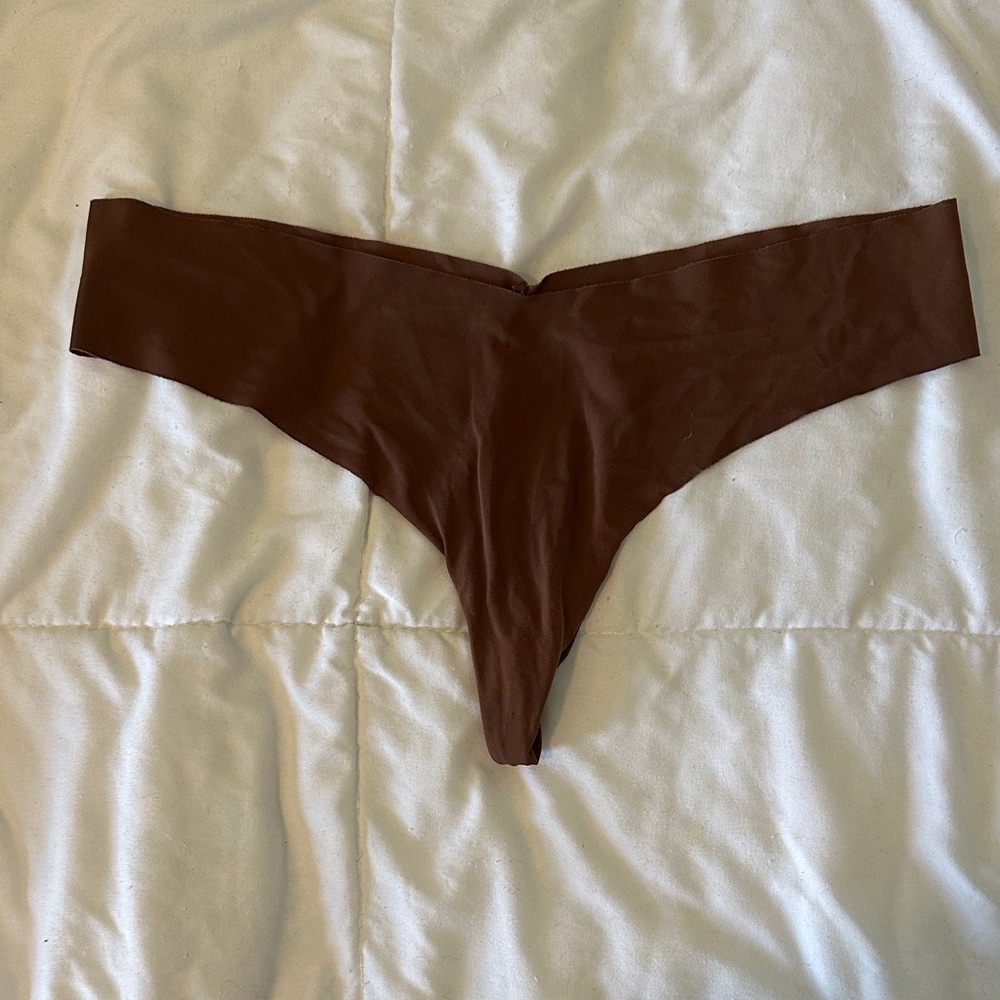 Aerie Chocolate Seamless Thong
